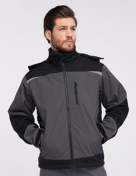 Softshelljacke - grau/schwarz