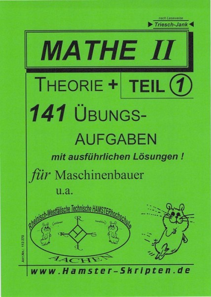 SERIE B - Maschinenbauer Mathe II, Teil 1