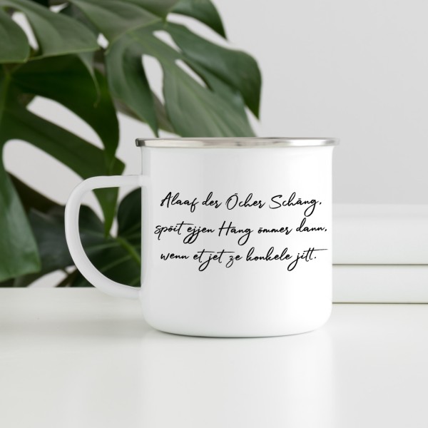 "Alaaf der Öcher Schäng Tasse" - Emailletasse