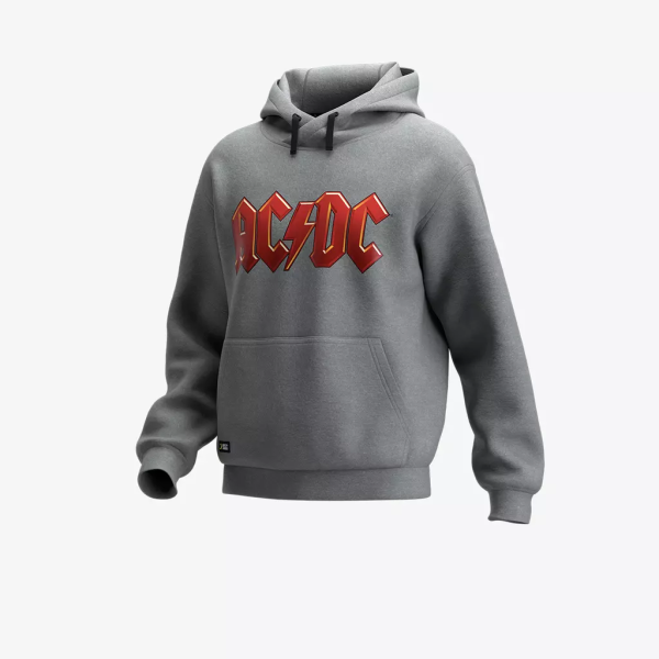 AC/DC Unisex Hoodie grau/rot