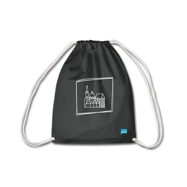 "Öcher Dom Strichzeichnung" - Sportbeutel