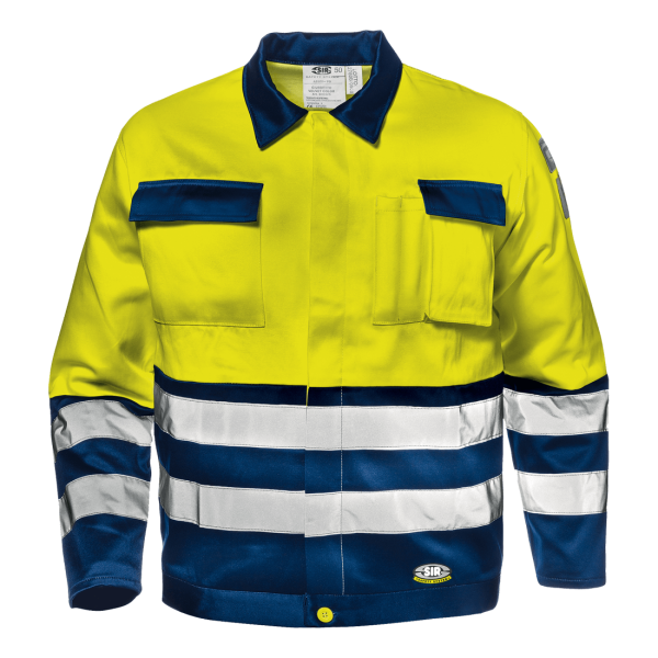 Velvet Color Warnschutz-Bundjacke Bw/pol.gelb/blau EN20471