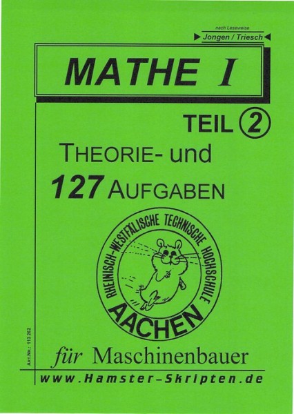 SERIE B - Maschinenbauer Mathe I, Teil 2
