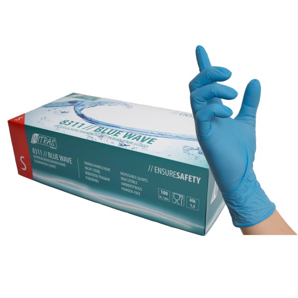 Nitril-Einmalhandschuhe, blau