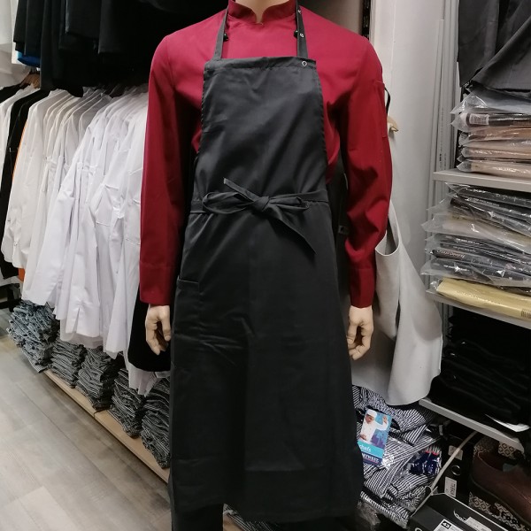 Latzschürze grau