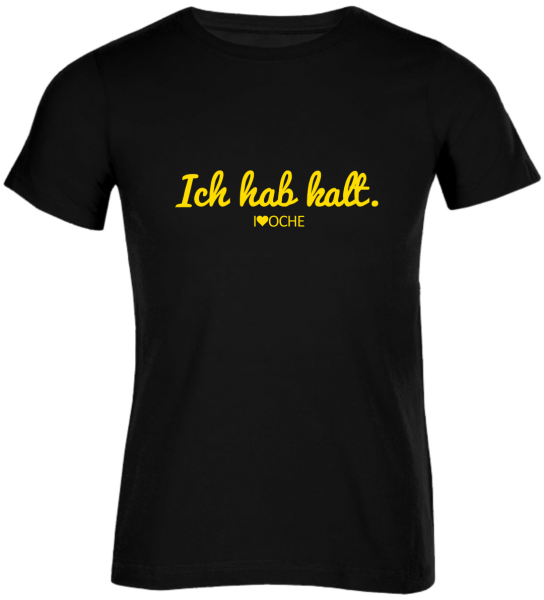 "ICH HAB KALT" curved - Auslaufmodell schwarzes Herren T-Shirt