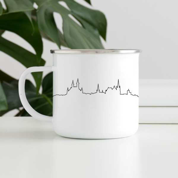 "Silhouette Tasse" - Emailletasse