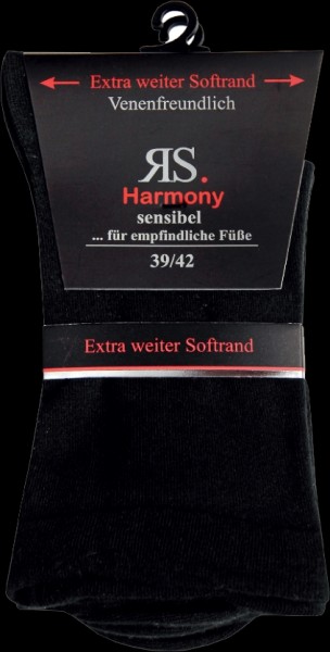 Harmony Socken sensibel schwarz für Diabetiker geeignet