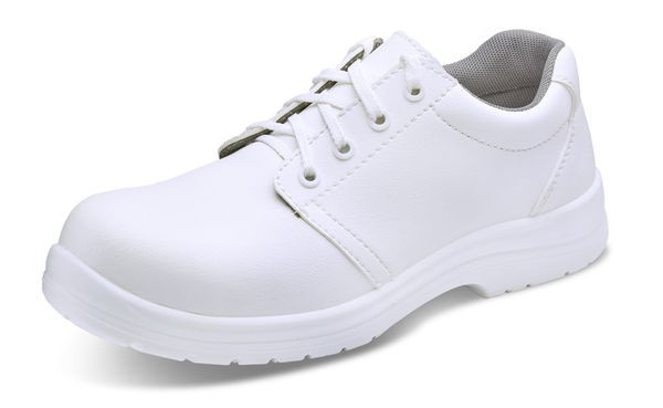 Mikrofaser Schnürschuh CF822 weiß S2