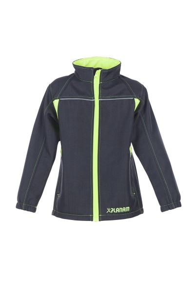 Kinder Softshelljacke anthrazit/gelb