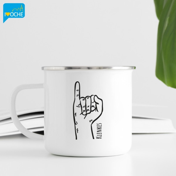 "KLENKES"- Emailletasse