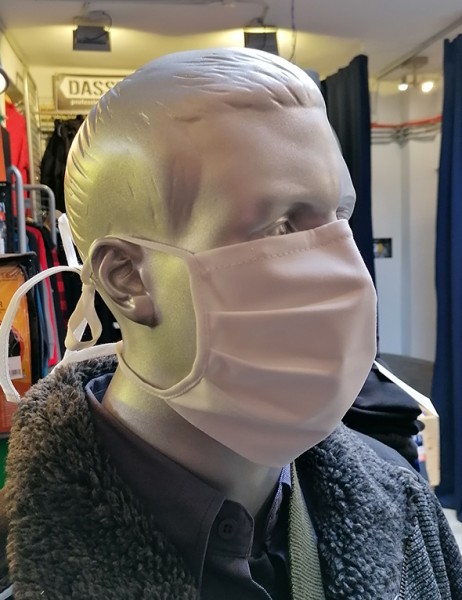 Nase-,Mundmaske m. Bindeband - nicht zertifiziert weiß