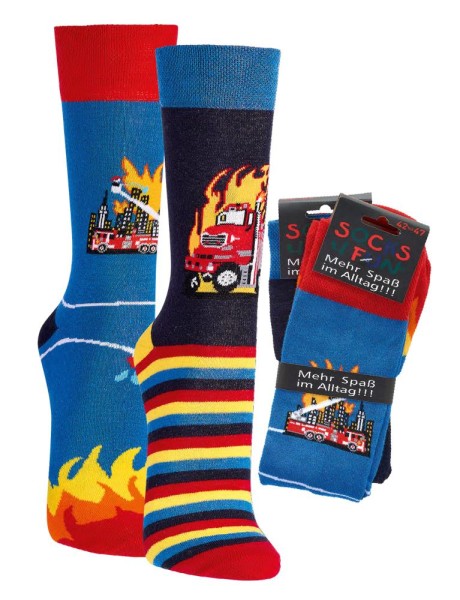 Motivsocken Feuerwehr 2er Bündel